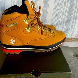 Brand new with original box Timberlands Euro Hiker Wheat Boots.